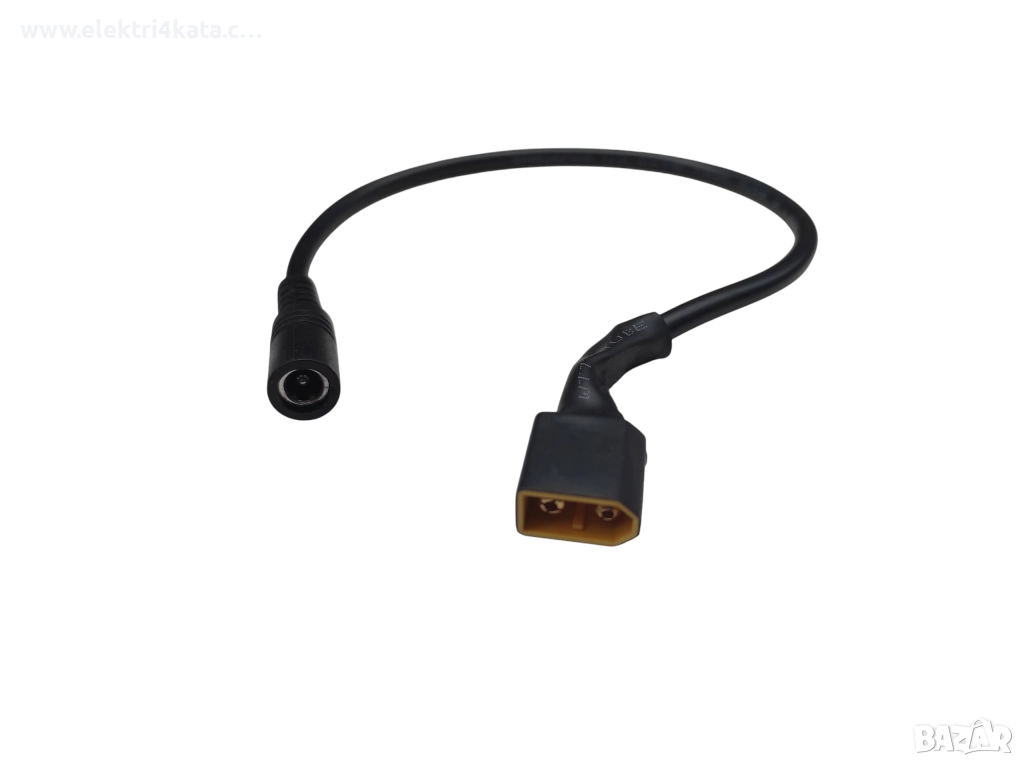 Адаптерен кабел XT60-M към DC 5.5 x 2.1 мм (женски конектор), снимка 1