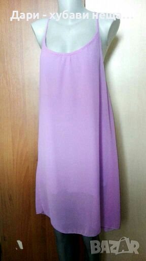 Туника/рокля от шифон, с интересен гръб🍀❤L,XL(ГО до 118см.)❤🍀арт.4382, снимка 1