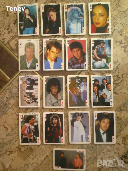 Карти от дъвки с рок- музиканти- 16 бр., снимка 1