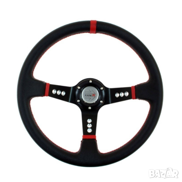 Спортен волан TYPE R изкуствена кожа дрифт драг тунинг, снимка 1