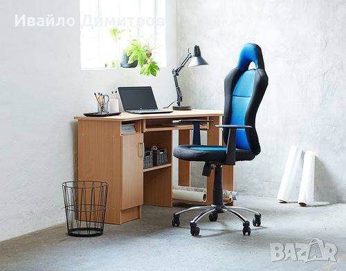 Геймърски стол SNERTINGE черен/син, снимка 1