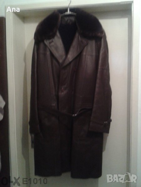 Мъжко кожено палто, естествена кожа, снимка 1