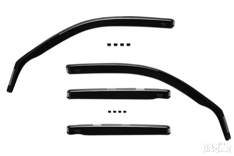 Комплект ветробрани Heko за Toyota Land Cruiser J120 2003-2009 с 5 врати, тъмно опушени, 4 броя, снимка 1