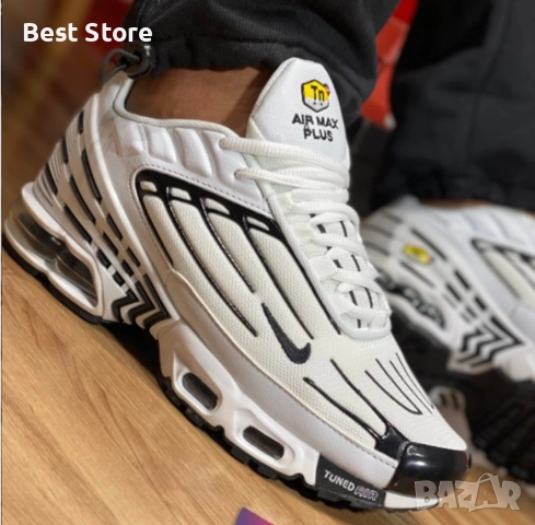 Nike Air Max TN 3 Plus Бяло и Черно Мъжки Маратонки 40-45 Номер , снимка 2 - Маратонки - 52732824