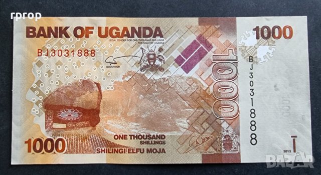 Банкнота. Африка. Уганда. 1000  шилинга . 2013г. UNC. 