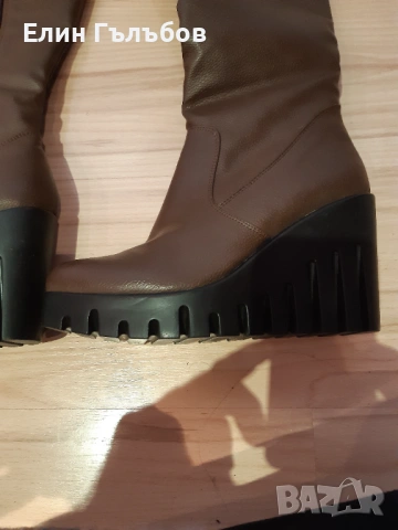Ботуши дамски на платформа, 39-ти номер, чисто нови, снимка 7 - Дамски ботуши - 53285185