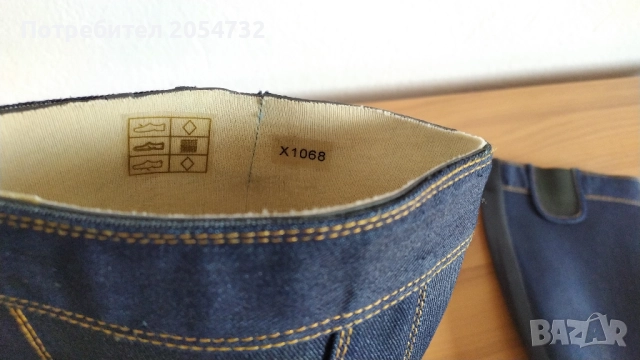 Нови ботуши с каучукова подметка и крачоли от дънкова материя - деним, снимка 11 - Дамски ботуши - 52157241