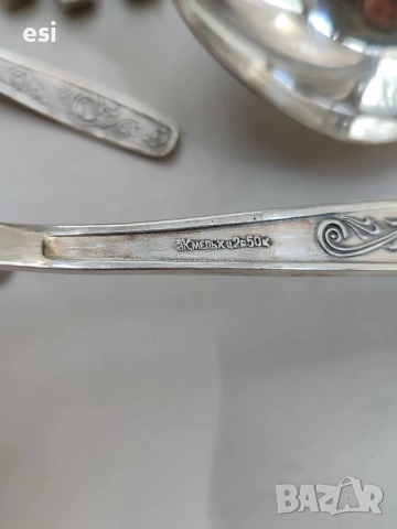 Посребрени руски прибори , снимка 5 - Антикварни и старинни предмети - 54119546