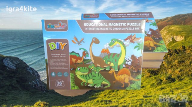 НОВО! Дигитална дървена кутия с магнити на динозаври, снимка 3 - Образователни игри - 38416991