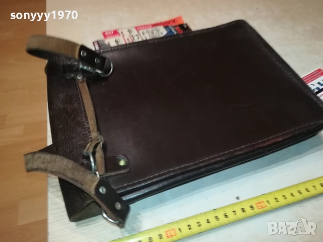 СТАРА КОЖЕНА ЧАНТА-РЕЛИКВА ОТ СОЦА 0709251047, снимка 15 - Антикварни и старинни предмети - 51630976