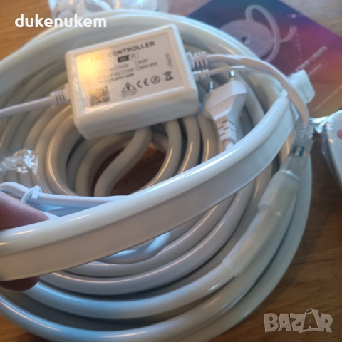 RGB LED неонова лента 10 м – Smart WiFi, IP65, 220 V, снимка 8 - Лед осветление - 53110378