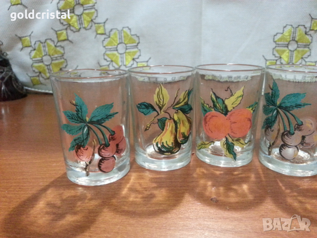 Ретро стъклени чаши , снимка 5 - Антикварни и старинни предмети - 44797352