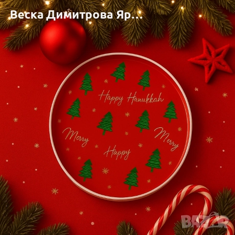 Практична Коледна табла с елхички, снимка 3 - Други - 52052381