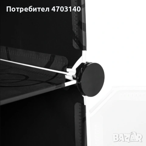 Черен модулен шкаф за обувки - функционалност и красив дизайн в едно, снимка 5 - Шкафове - 53343751
