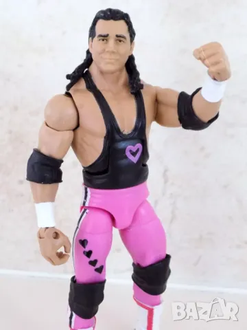 Екшън фигура WWE Bret Hart Брет Canadian WCW Mattel Elite играчка, снимка 14 - Колекции - 48524798