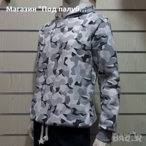 Нов мъжки камуфлажен суичър с качулка, снимка 8 - Суичъри - 30201286