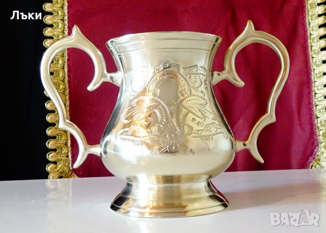 Английска захарница,чаша никелово сребро,маркирана. , снимка 1 - Антикварни и старинни предмети - 30702229