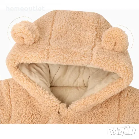 Бебешки пухкав космонавт в бежово 0-3м, VINE BABY/PONY MIYA, снимка 2 - Комплекти за бебе - 48406550