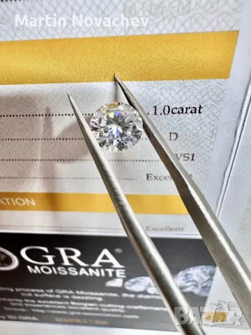 Диамант 1 карат , мойсанит, за бижу и подарък, снимка 4 - Други - 46061349
