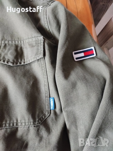 Военно Tommy Jeans TJM CARGO JACKET мъжко яке military Style зелено памук ХЛ , снимка 7 - Якета - 53281724