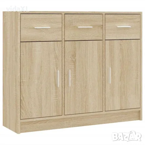 vidaXL Сайдборд, дъб сонома, 91x28x75 см, инженерно дърво