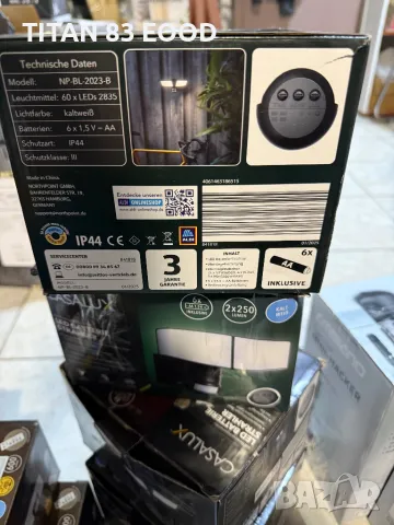 LED прожектор Northpoint с батерии, детектор за движение, снимка 4 - Прожектори - 50289775