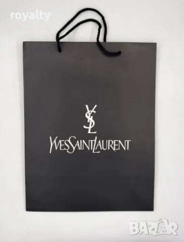 Yves Saint Laurent Нова Черна Хартиена Торбичка 
