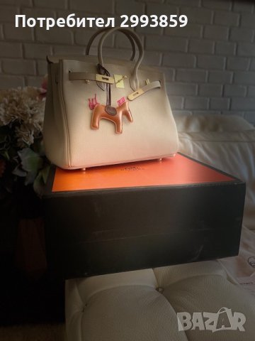 чанта Ермес Бъркин 35cm*HERMES BIRKIN 35 ETOUPE TOGO GOLD HARDWARE, снимка 2 - Чанти - 40743795