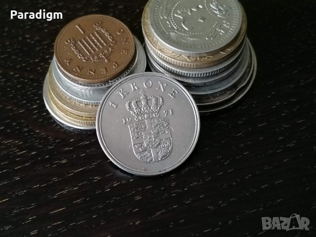 Монета - Дания - 1 крона | 1971г., снимка 1 - Нумизматика и бонистика - 29161027
