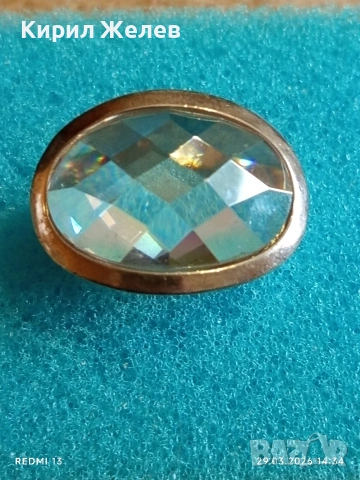 Сребърен пръстен с фасетиран огромен камък Swarovski стил и елегантност 48665, снимка 7 - Пръстени - 54014678