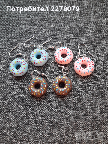 Сладки обеци - ръчна изработка, снимка 3 - Обеци - 44780722