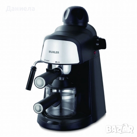Комплект еспресо машина MUHLER MCM-33 + 2 стъклени чаши Luigi Ferrero Caffeina, снимка 5 - Кафемашини - 51861419