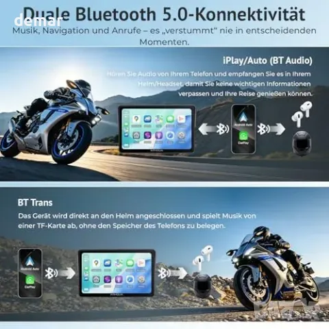 Безжичен CarPlay/Android Auto дисплей 26,1 см за автомобил, снимка 4 - Аксесоари и консумативи - 55871369
