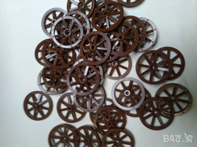 Лего колела от каруца старо кафяво large