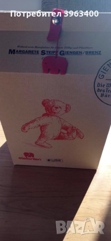 Steiff червен слон, лимитирано рядко издание за колекция, снимка 2 - Колекции - 51586274