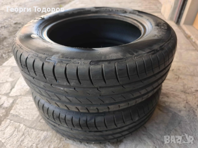 Два броя летни гуми Вредщейн Трак2 185 65 14, с около 6,5 мм грайфер.