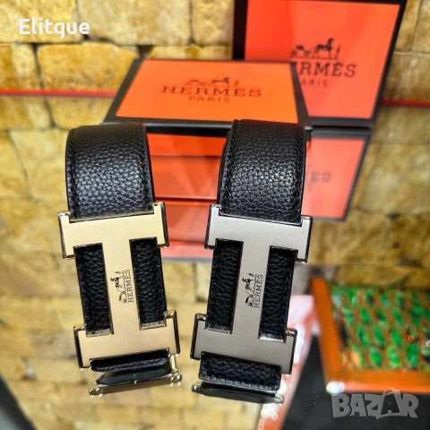 колан от естествена кожа в кутия hermes 