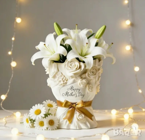 Молд кашпа за деня на майката 8 март , снимка 8 - Форми - 51500823