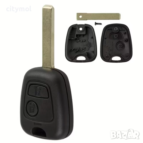 Кутийка за автомобилен ключ, 2 бутона и острие VA2, за Citroen C1, C2, C3 и Peugeot 106 107 206 207 , снимка 4 - Аксесоари и консумативи - 52309446