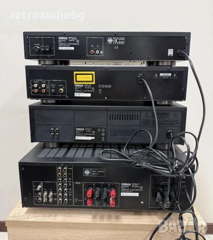 🔊Ретро аудио сет YAMAHA - Усилвател, CD плеър, триглав дек, тунер и тонколони🔉, снимка 4 - Аудиосистеми - 55999681