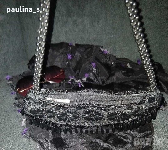Два различни броя / Чанта - бижу с декорации от хематити и ръчно изработена / чанта за повод , снимка 8 - Чанти - 29647430