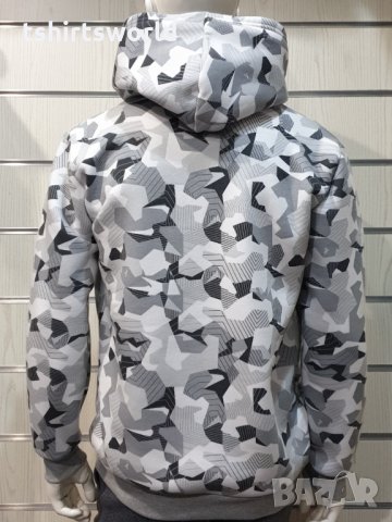 Нов мъжки камуфлажен суичър с цип и качулка, снимка 16 - Суичъри - 35565161