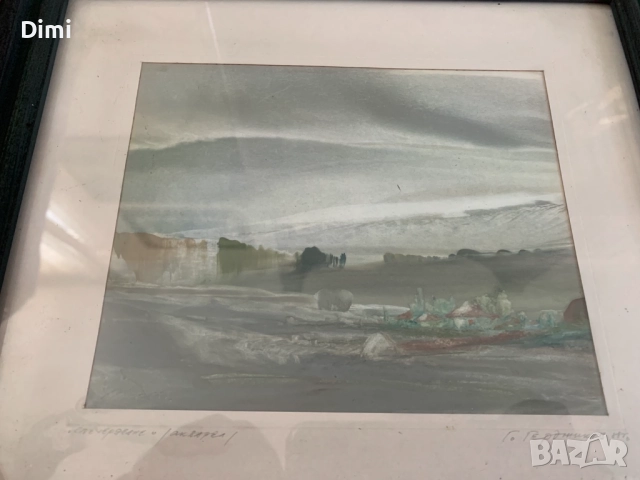 ГЕОРГИ ГЕРДЖИКОВ акварел пейзаж, снимка 3 - Картини - 52826965