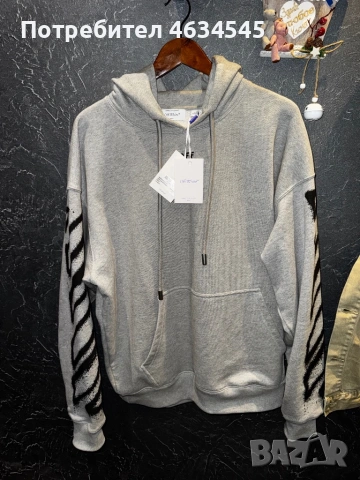 ЧИСТО НОВ 100% ОРИГИНАЛЕН Off-White Spray Can Arrow Hoodie, снимка 5 - Суичъри - 53151980