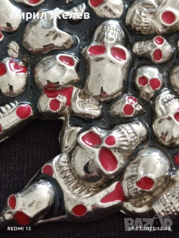 КАТАРАМА за КОЛАН с ЧЕРЕПИ МНОГО КРАСИВ СТИЛЕН ДИЗАЙН 27355, снимка 4 - Колани - 51178082