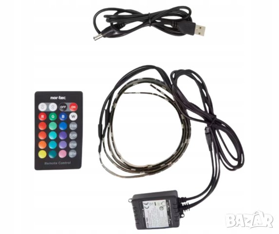USB LED лента Nor-Tec 2бр 50 см, снимка 2 - Друга електроника - 42843308