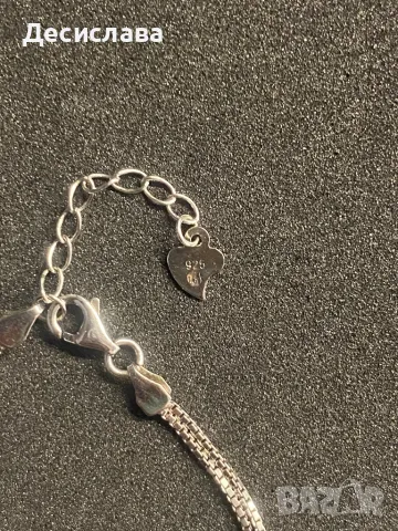 Сребърна гривна безкрайност, снимка 2 - Гривни - 49915819