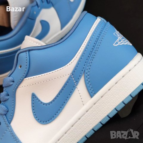 Nike Air Jordan 1 Low UNC Нови Обувки Маратонки Размер 40 Сини Shoes Sneakers Blue Sky, снимка 8 - Маратонки - 40501720