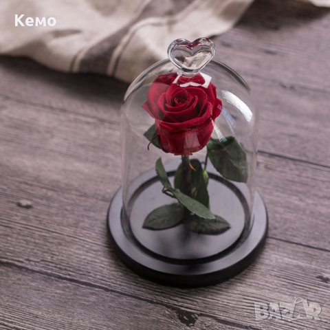 Вечна истинска роза в стъкленица, снимка 2 - Романтични подаръци - 31557958
