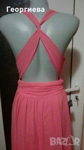 Разкошна дълга розова рокля СУПЕР ПРОМОЦИЯ👗💕40 р-р М👗💕арт.394, снимка 6 - Рокли - 29933858